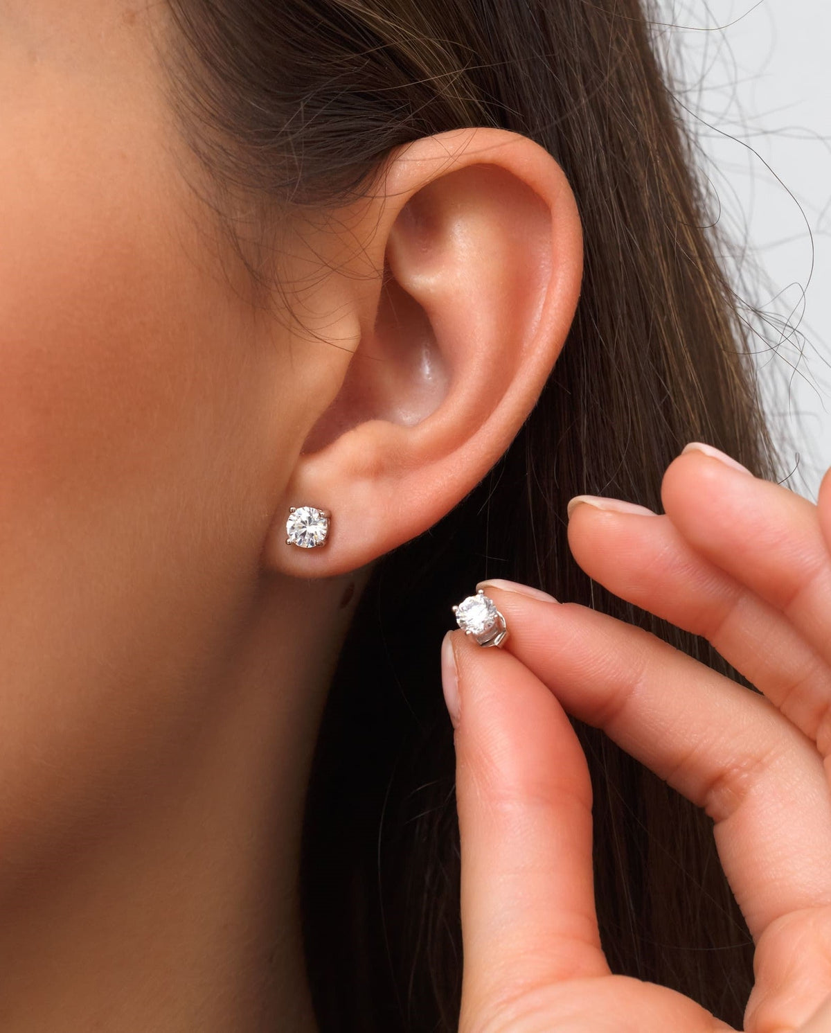 Pendientes de moissanita