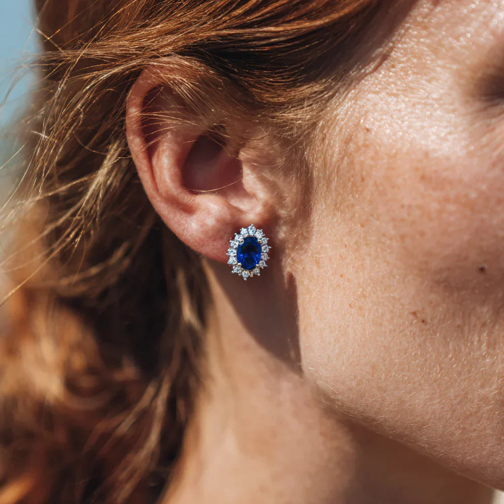 Pendientes de Zafiro Diana